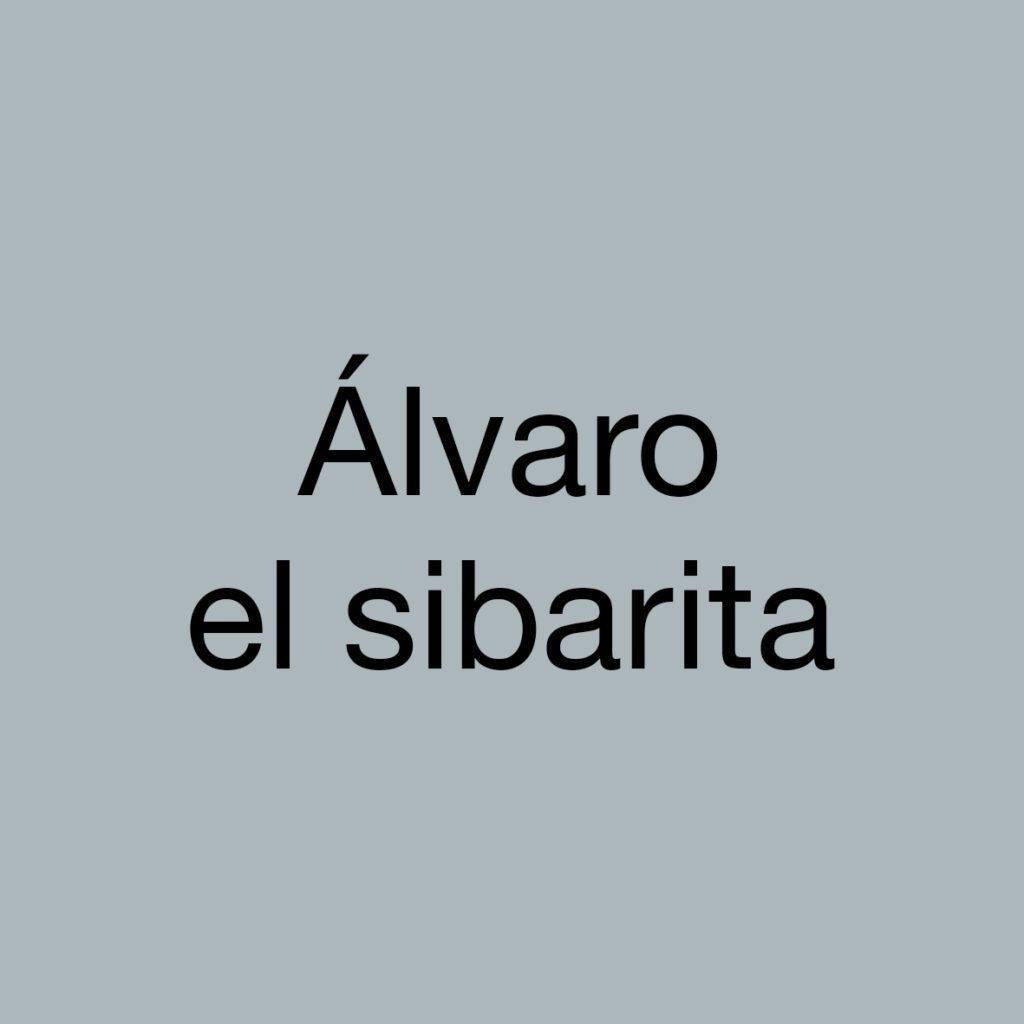 Álvaro el sibarita portada Basico Estudio