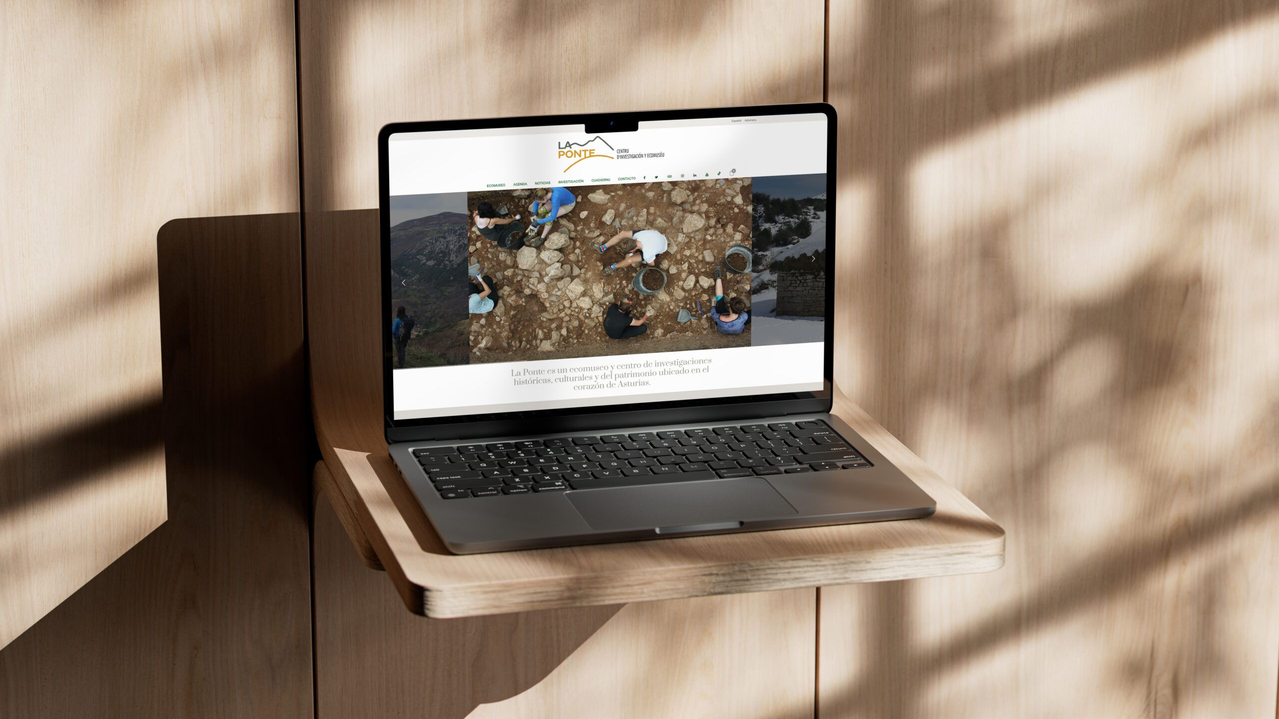 Simuación de laponte.org un trabajo de diseño web de Básico Estudio.