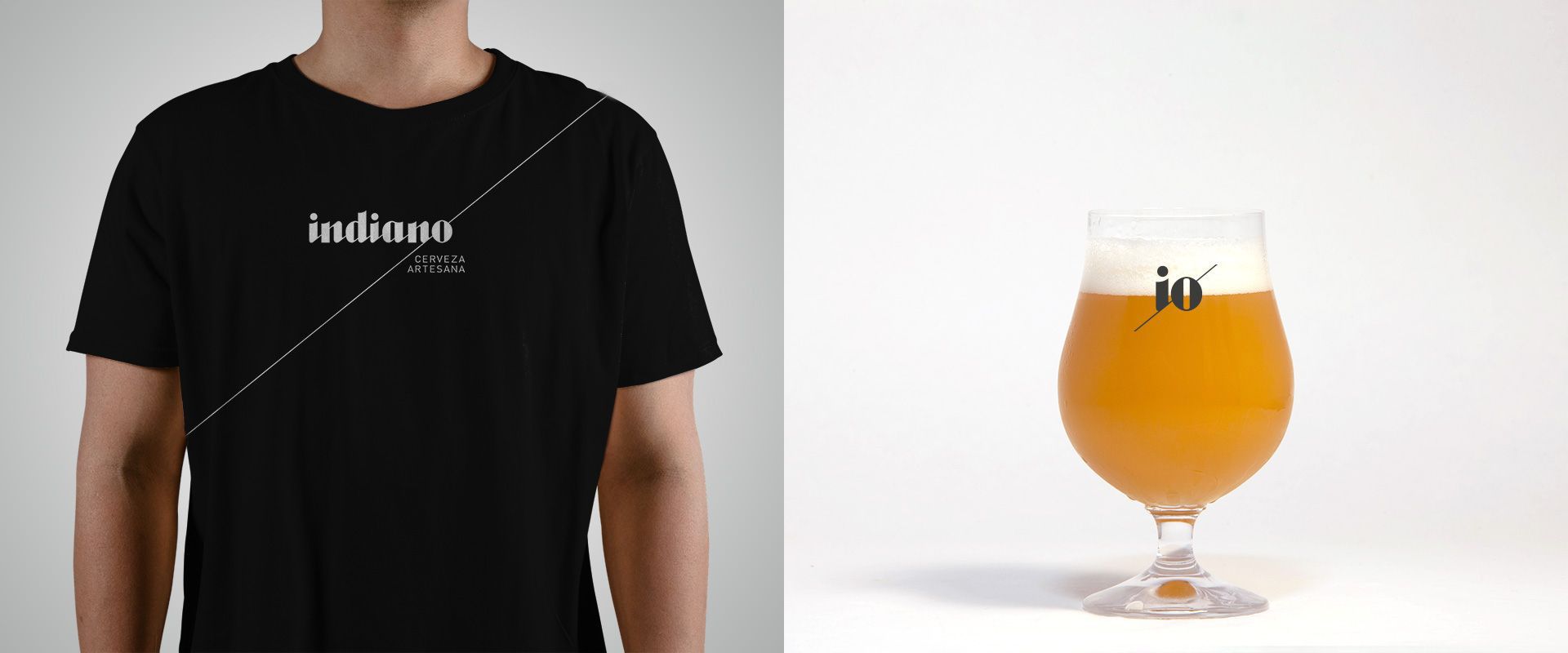 Camiseta y Cerveza con Monograma diseñado por Básico Estudio