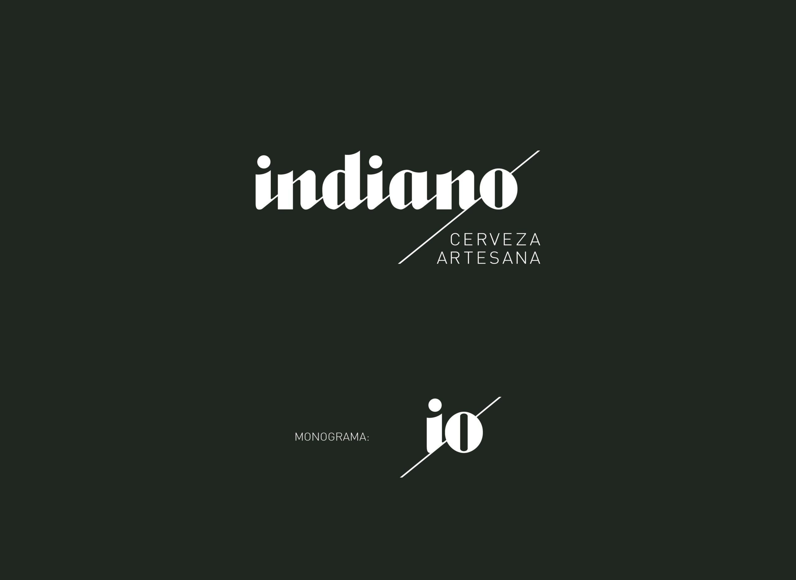 Monograma marca cerveza indiano
